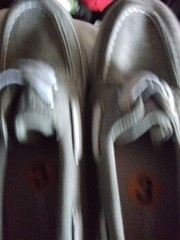SPERRY BAHAMA PLATFORM GRAY WHITE KIDS SIZE 3 YOUTH VGC