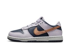 Size 3y – Nike Dunk Low SE Copper Swoosh Purple Preschool – Brand New