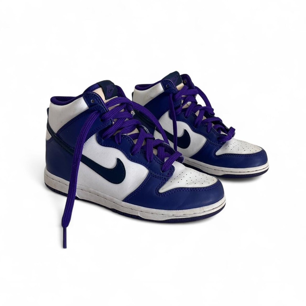 3Y Nike Dunk High Top Electro Purple Athletic Basketball Sneakers Womens’s 3.5