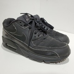 JUNIORS NIKE AIR MAX 90 307793-091 BLACK/DARK GREY Size 7Y