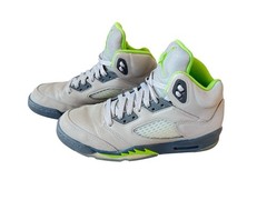 Nike Air Jordan 5 Retro Green Bean Silver Grey Neon Green Youth 6Y