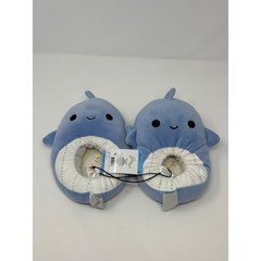 Squishmallows Gordon the Shark Blue Plush Slippers Kids Size 13/1 New With Tags