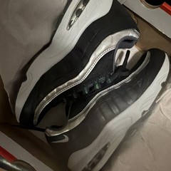 Nike Air Max 95 Y2K GS Sneaker Black Metallic Silver Unisex Kids Size 6Y