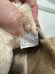 Ugg Kids Youth Size 4 Lowmel Suede & Canvas Sneaker sand color