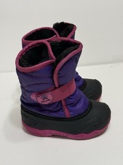 Kamik Snowbug Winter Snow Boots Toddler Girls Sz 8 Purple Pink Faux Fur Lined