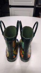 Landchief Rain Boots Kids Size 6 Multicolor Dinosaur Print Waterproof Shoes Used