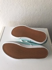 Vans Off The Wall Authentic Low Top Aqua Splash/True White Kids Sneaker -Sz 13