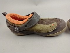 Crocs Dawson C 11 Fleece Lined Clogs Brown Suede Slip On Warm Shoe Unisex Kids
