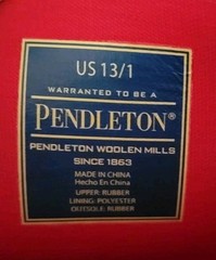 Pendleton PILOT ROCK Rain Water Mid Boots Lined Water Resist Red Kids 13/1 NIB