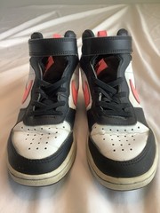 Nike Court Borough Mid 2 PS Black/White/Pink Kids Size 1Y CD7783-005