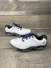 FootJoy FJ Kids Junior DNA Golf Shoes 45023 White/Navy Blue/Gray Youth Size 3M