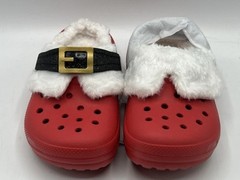 Crocs Little Santa Classic Lined Clog Child Size c8 Red Christmas Santa Belt