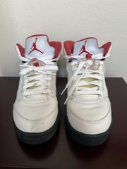 Nike Air Jordan 5 Retro FireRed SilverTongue 440888-102 Youth Sz 5.5 Women Sz 7.