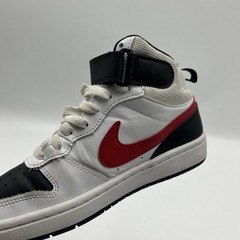 Nike Court Borough Mid 2 White Black University Red CD7782 110 Kid’s Sz 4Y