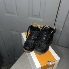Kids Timberland Euro Hiker Shell Toe Boot Black Full Grain Size 1.5 US