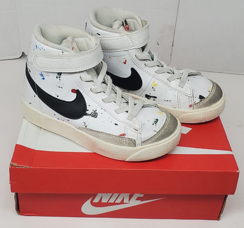 Nike Blazer Mid ’77 BB Paint Splatter Size 11C With Box DJ2619-100
