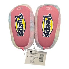 NWT Peeps Plush Bunny Slippers – Size 7T-8T Multicolored