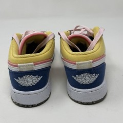 Nike Jordan 1 Low SE Multi Canvas DV1323-100 Youth Kids Size 4 Pink Blue Shoes