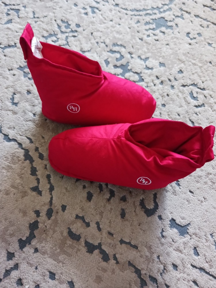 Restoration Hardware Toddler Size Plush Foot Duvets Non Slip Slippers Down Fill