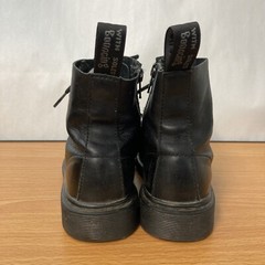 Dr. Martens 1460 Pascal Mono J Black Side Zip Lace Up Combat Boots Kids Size 3