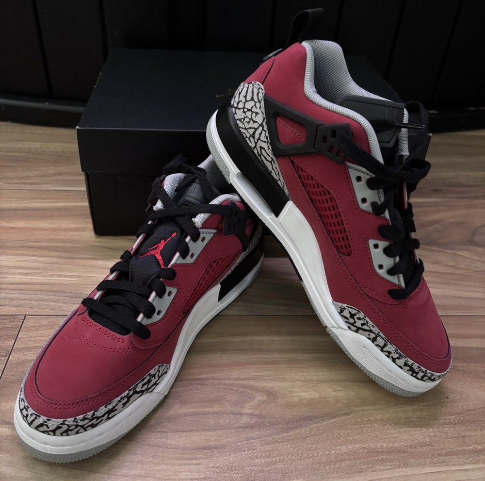 Nike Air Jordan Spizike Red Black-Wolf Grey FQ3950-600 Youth Size 7Y