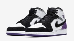 NIKE AIR JORDAN 1 MID SE COURT PURPLE BQ6931-105 SIZE 4Y WOMEN’S 5.5