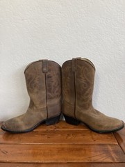 Cody James Oiled Dust Brown Leather Western Boots Boy’s 6.5 D~Women’s 8 43034Y