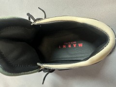 New Marni Kids Panel-Design Hiking-Style Sneakers Nakai Army Green/Beige – 13.5