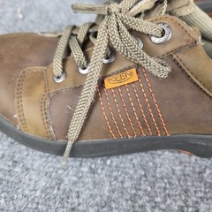 KEEN Youth Size 4 Brown Leather Comfort Walking Shoes Lace Up EU37 Outdoorr