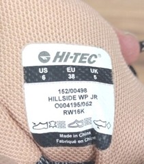 Hi-Tec Kids Unisex Hillside Waterproof Jr hiking Boot Toddler/Little/Big Kid Sz6
