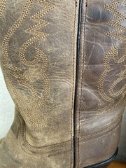 Cody James Oiled Dust Brown Leather Western Boots Boy’s 6.5 D~Women’s 8 43034Y