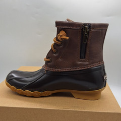 Sperry Saltwater Classic Leather Duck Boots Brown Waterproof Casual Boots SZ 12