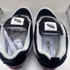 NEW Vans Knu Skool Black White Kids Size 2.5 Low Top Skate Shoes Sneakers