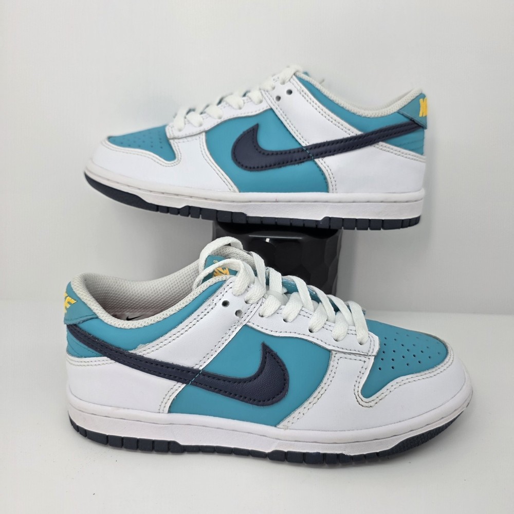 Nike Dunk Low BG Dusty Cactus Thunder Blue 4Y Youth Sneakers HF4794-345 EUC