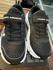 Under Armour Kids UA BPS Assert 10 AC Black/White Running Shoes (3026183-001)