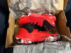 Under Armour Unisex-Youth Jet ’21 Basketball Shoe Red-Black-White 6Y NEW 3024794