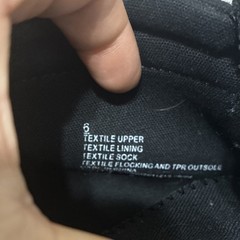 BILTX Black Textile Mid Top Sneakers Unisex Kids Size 6 Logo Zipper