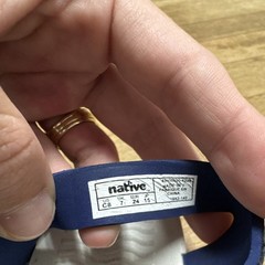 Native Charley Kids Strappy Sandal Hook & Loop Blue White Tan US 8c