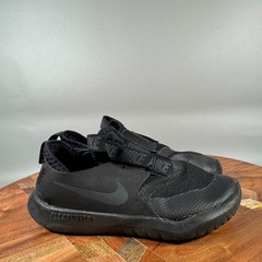 Nike Flex Runner Triple Black Kids Slip On Running Shoes AT4665-003 Size 10C