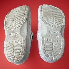 Crocs Iconic Comfort Kids Size J2 White Preowned