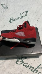 Nike Air Jordan 5 Retro GS Varsity Red Black White Suede High Top 4Y