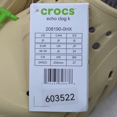 Crocs Echo Clog K Sandals With Adjustable Red Strap Rugged Outdoor Kids J6