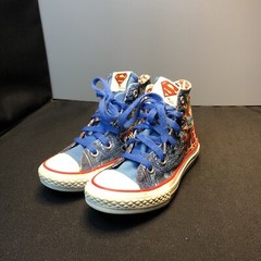 LN US12 CONVERSE ALL STAR CTAS BLUE DC SUPERMAN MID TOP SNEAKERS SPORTS SHOES
