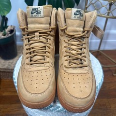Nike Air Force 1 High Suede Flax Wheat Gum Sneakers Youth 6.5Y Women’s 8
