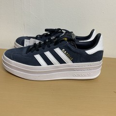 NEW Size 6 Adidas Gazelle Bold J “Aurora Ink White” Shoes JQ7405