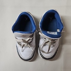 Jordan Air Jordan 3 Mid Top Leather Sneakers White/Blue/Gray 10C DM0968-148