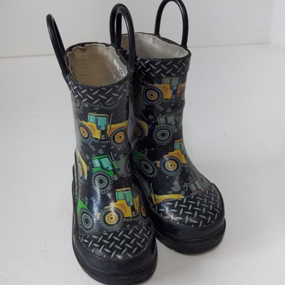 Western Chief’s Unisex Tractor Zone Print Rubber Rain Mud Boots Size 5/6