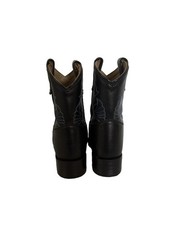 Masterson Boot Co. Children’s Black Leather Western Ankle Pull-On Boots sz 7
