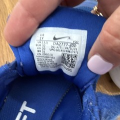 Nike Star Runner Mesh Sneakers Blue/White/Black Kids 1Y Hook & Loop DA2777-400