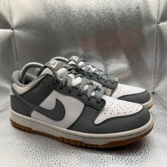 Size 7Y Nike Dunk Low GS Smoke Gray White Gum Kids Athletic Sneakers FV0374-100